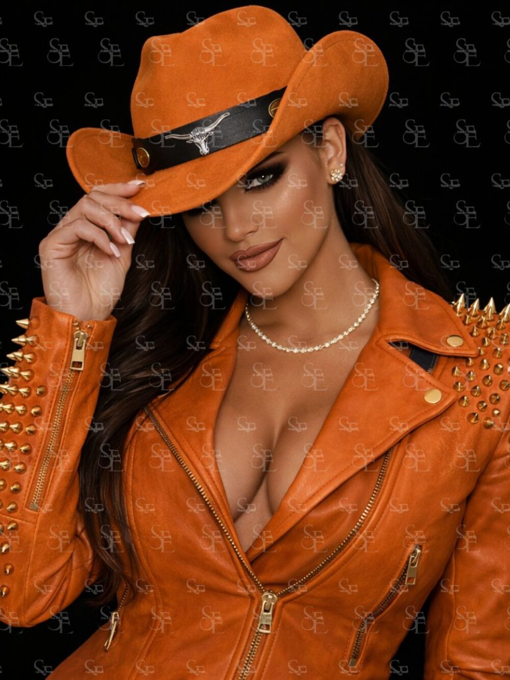 Western Cowboy Hat Longhorn Buckle Ranch Style